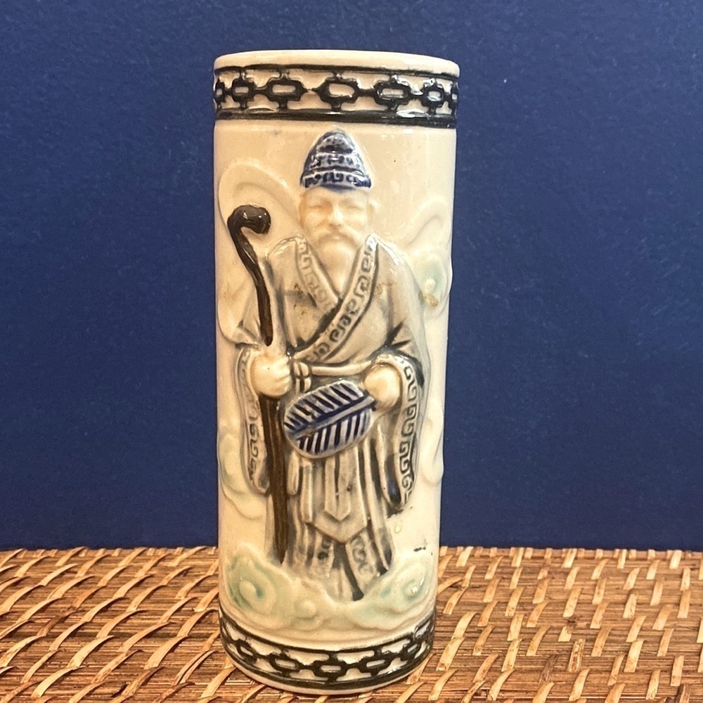 Vintage Orchids of Hawaii Flower Vase  Mug Retro Tiki Asian Japan 6.5"